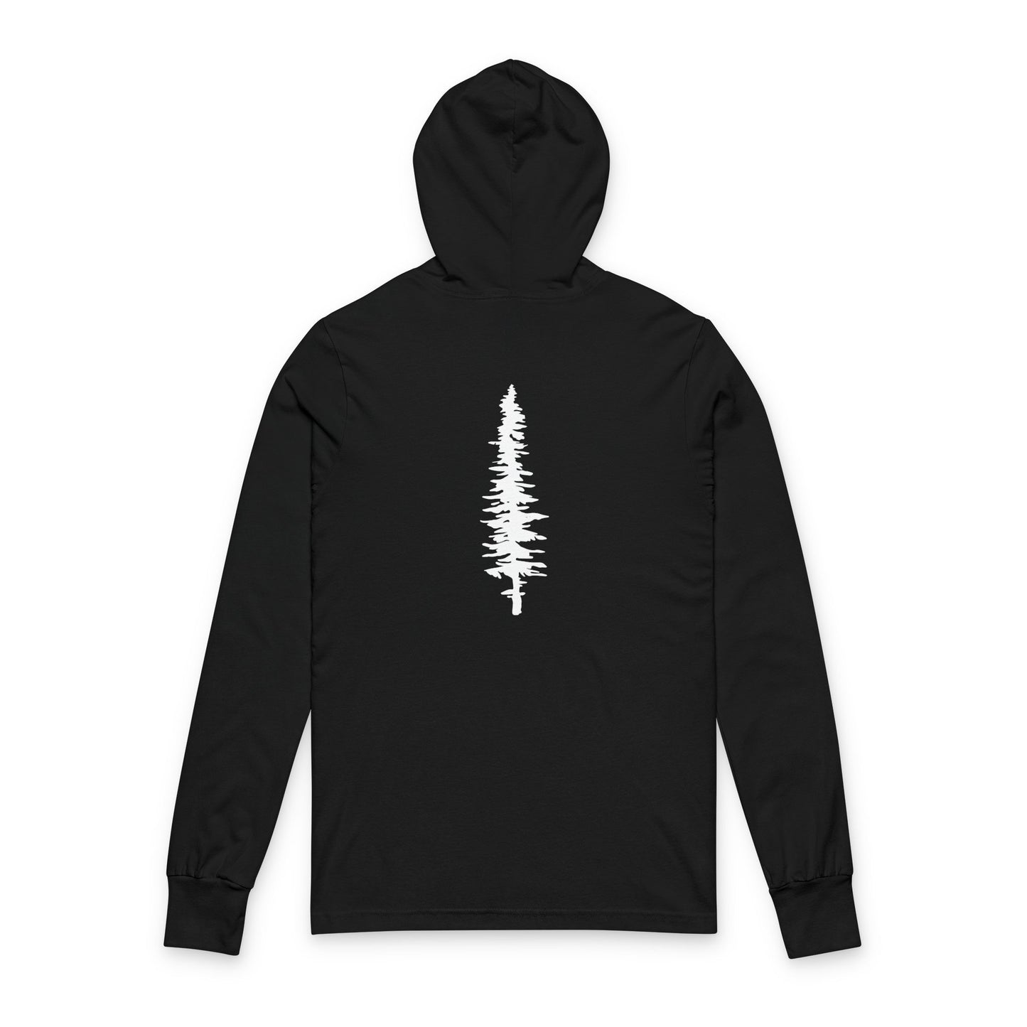 The Backbone of the Wild – Pine Tree Spine - Unisex Hooded Long Sleeve Tee