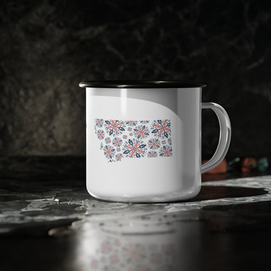 The Mountains are Calling Snowflake Enamel Camp Cup