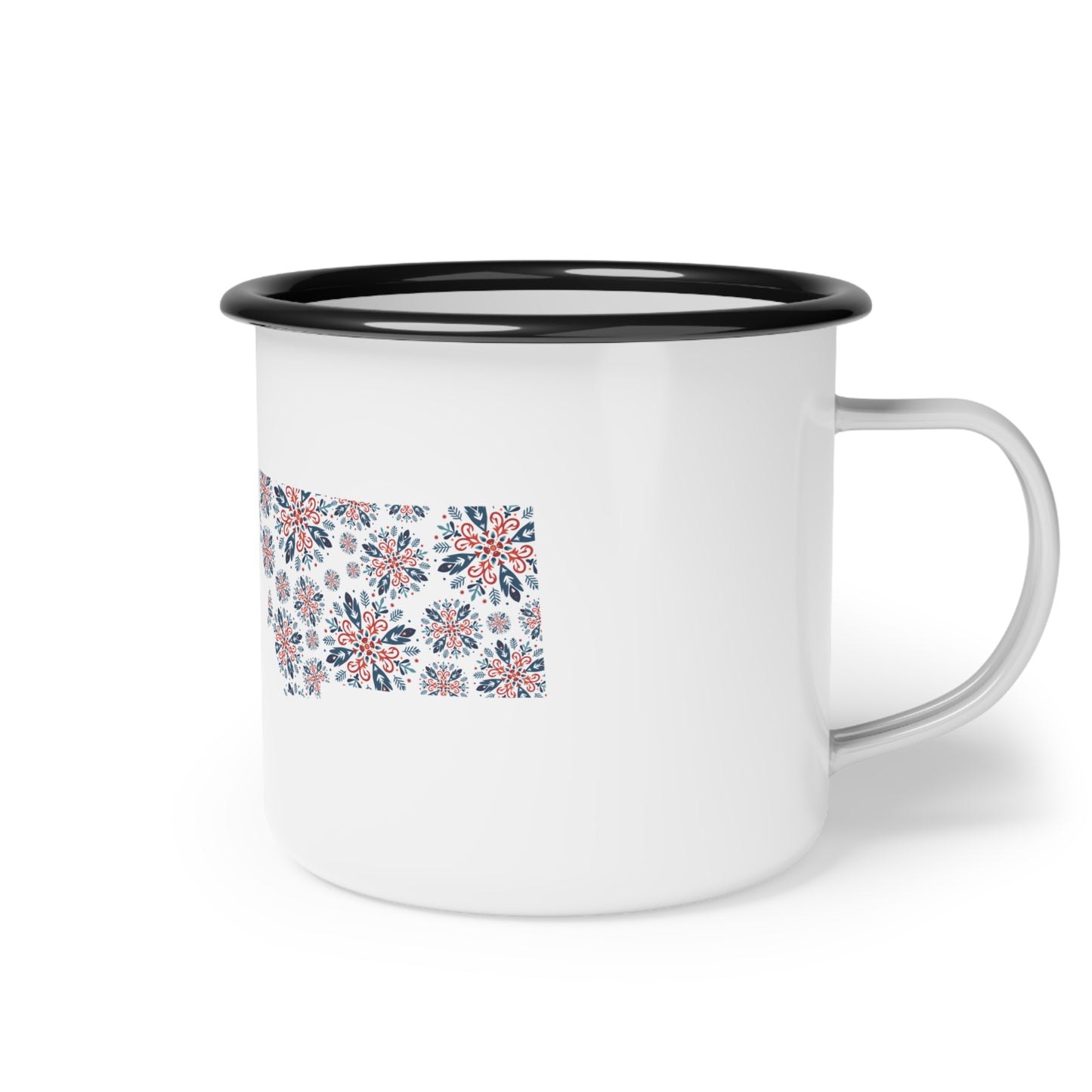 The Mountains are Calling Snowflake Enamel Camp Cup