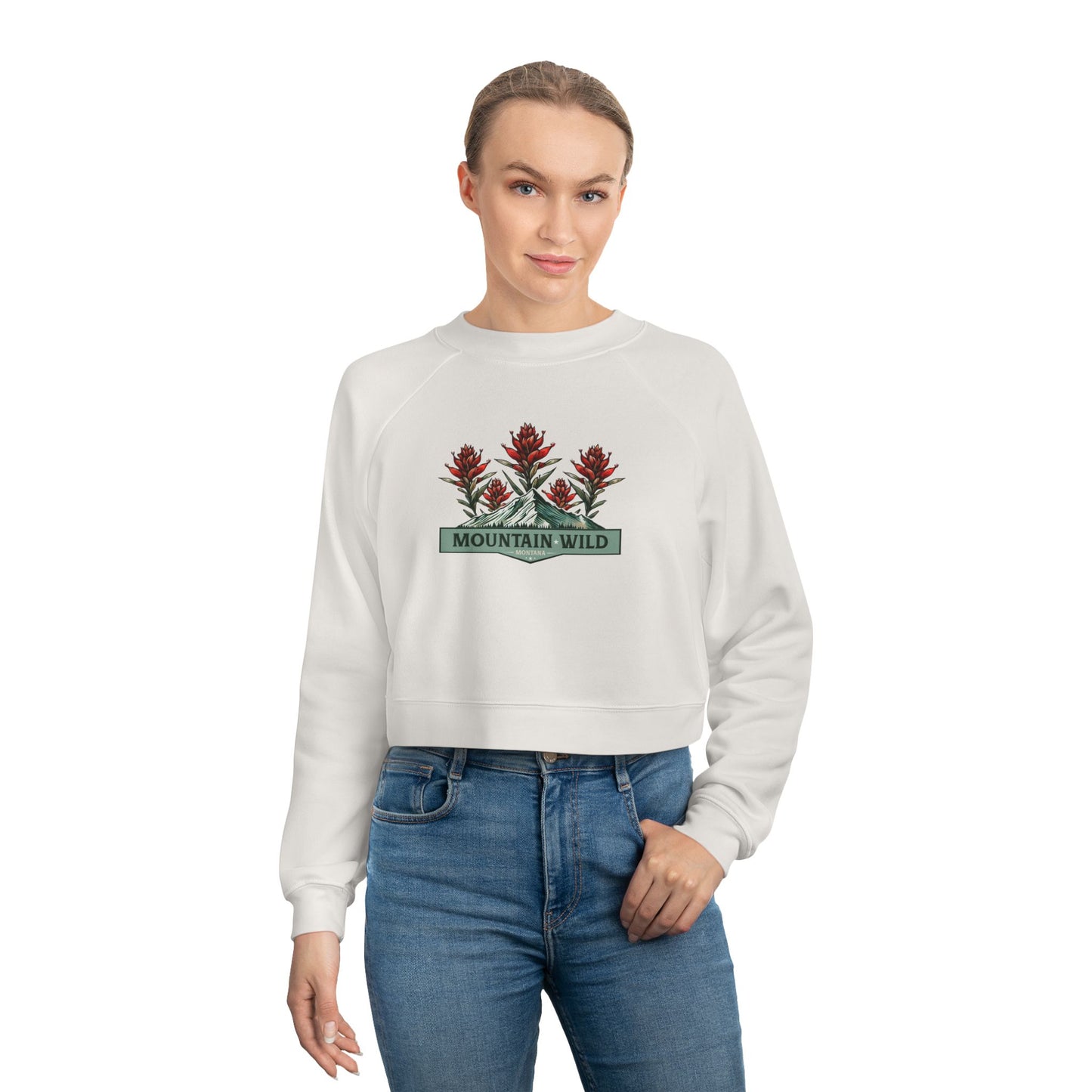 Mountain Wild Montana - Women's Cropped Fleece Pullover