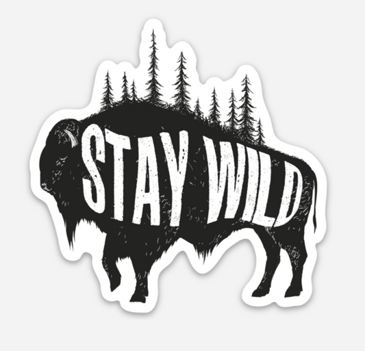 Stay Wild Buffalo Sticker - 3"