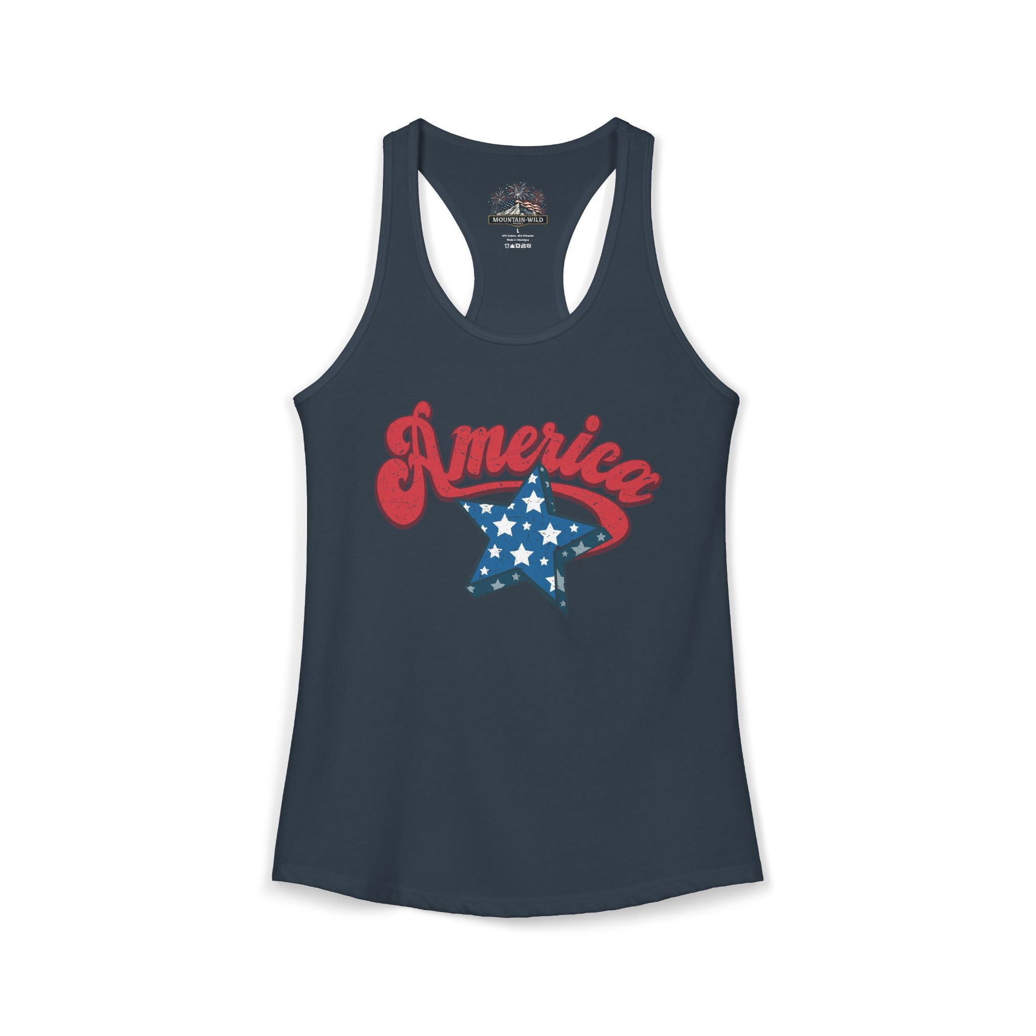 Retro America Women's Racerback Tank | Vintage Americana Tank Top