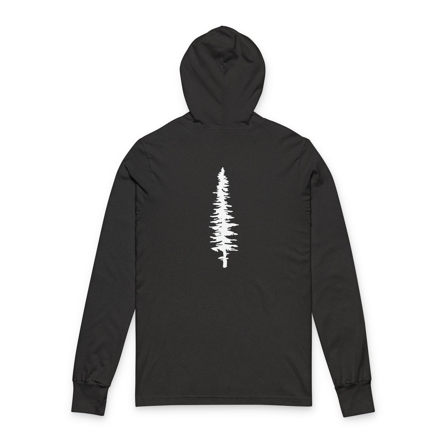 The Backbone of the Wild – Pine Tree Spine - Unisex Hooded Long Sleeve Tee