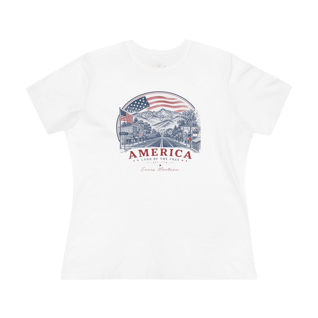 America Land of the Free Ennis Montana WOMEN'S T-Shirt