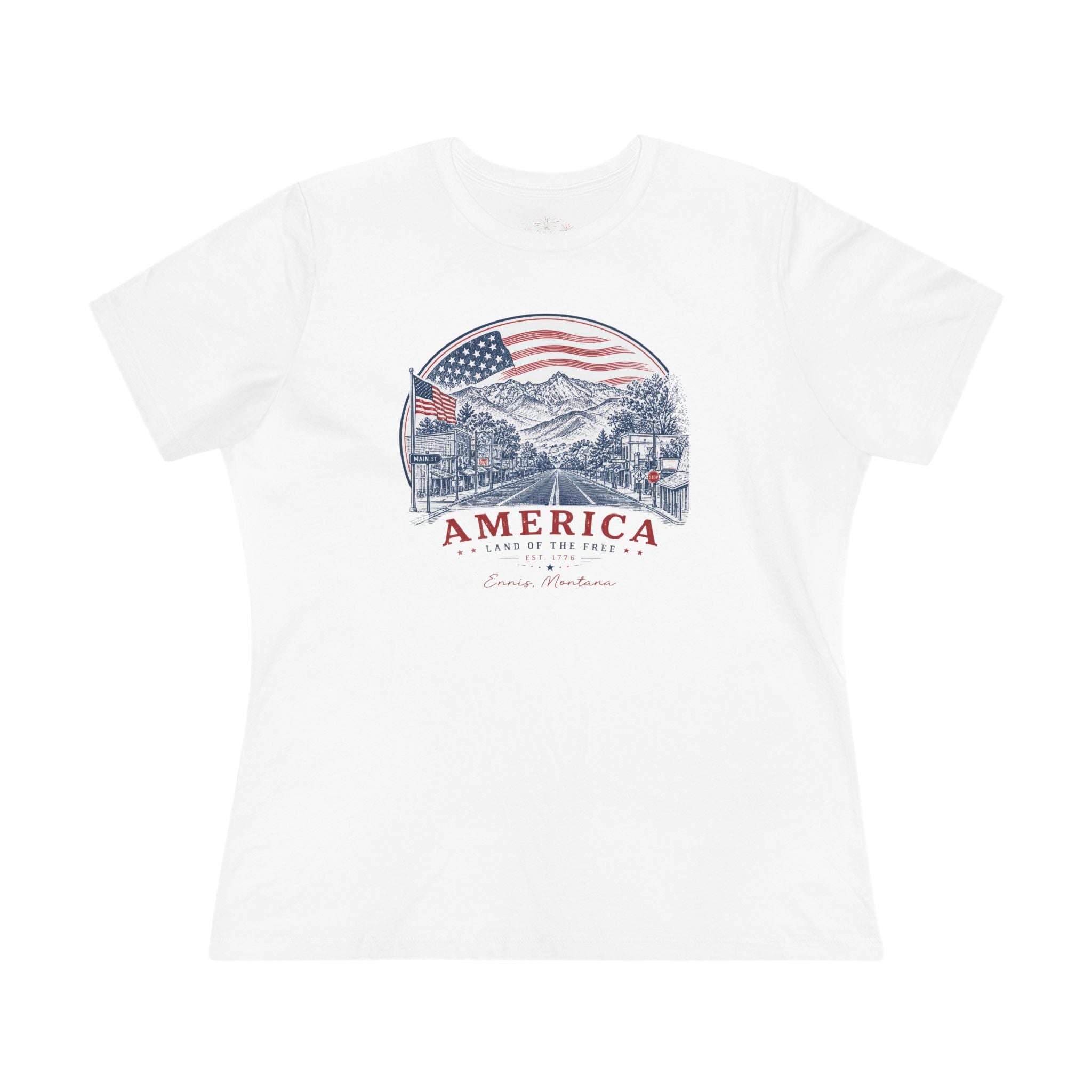 America Land of the Free Ennis Montana WOMEN'S T-Shirt