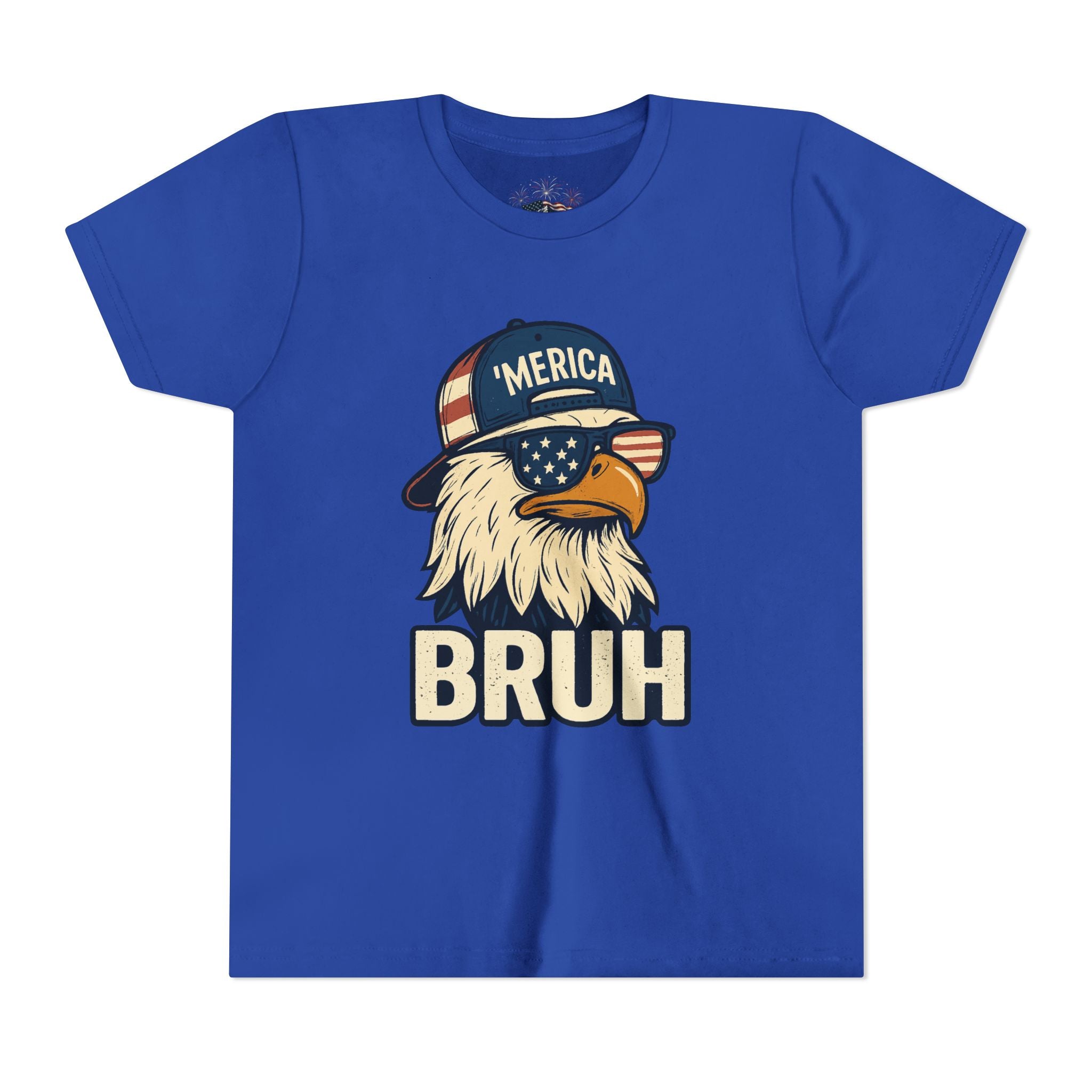 'MERICA BRUH Youth Graphic Tee | Funny Patriotic Eagle Shirt