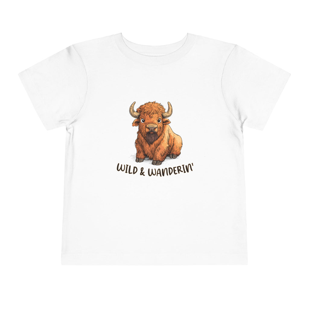 Wild & Wanderin' Toddler Tee - Cute Buffalo Design for Adventurous Kids