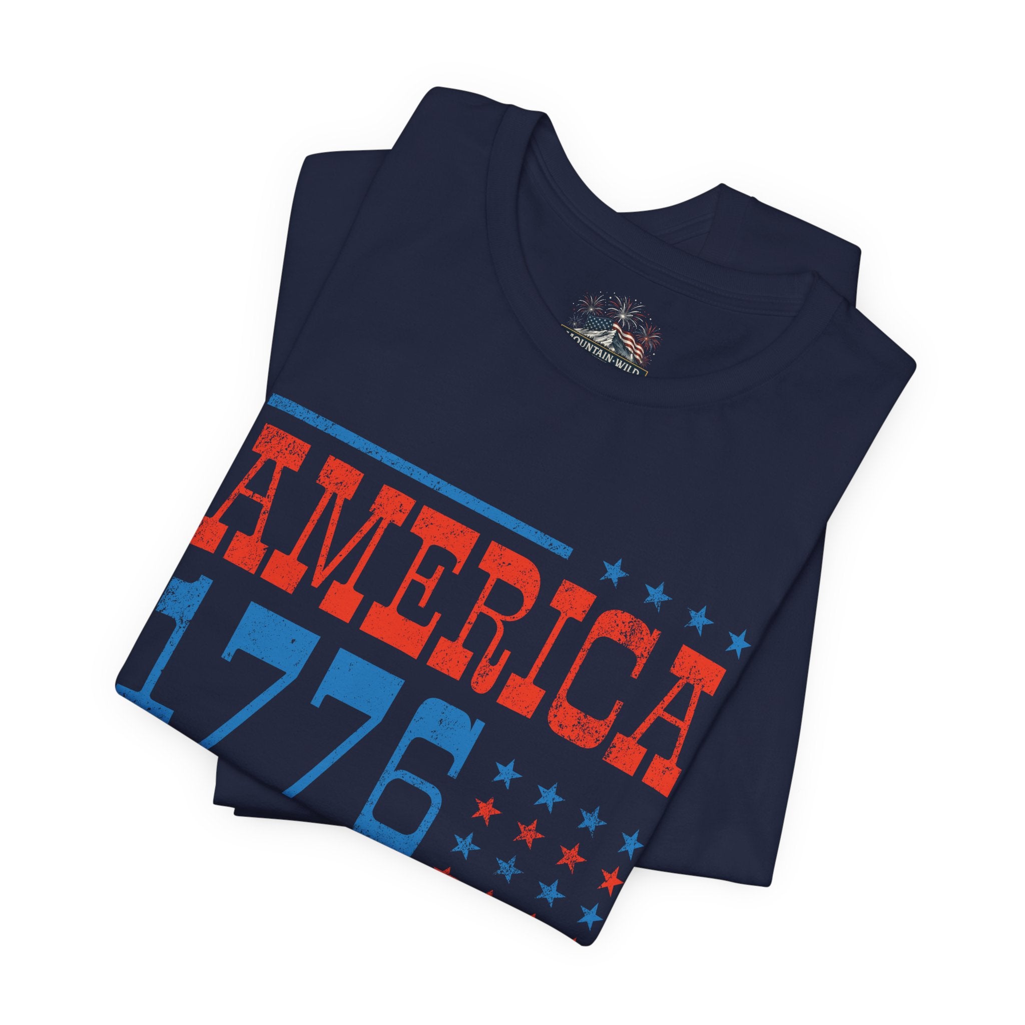 AMERICA 1776 Unisex Cotton Tee | Classic Patriotic Americana Shirt