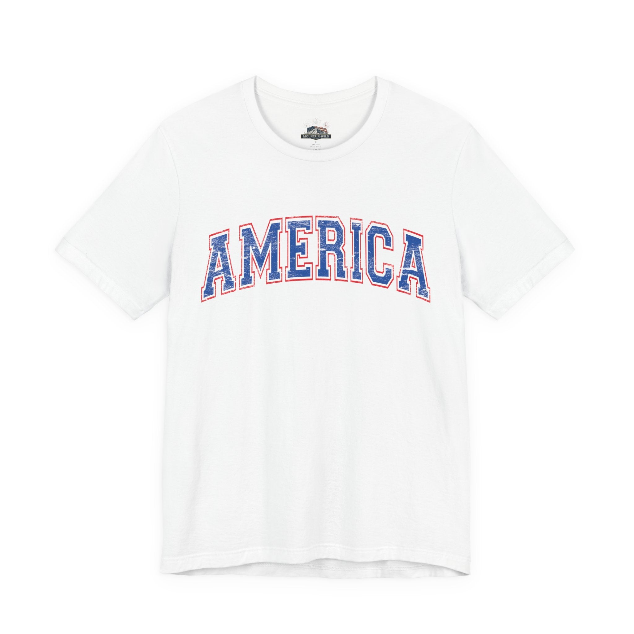 AMERICA Unisex Jersey Short Sleeve Tee - BLUE