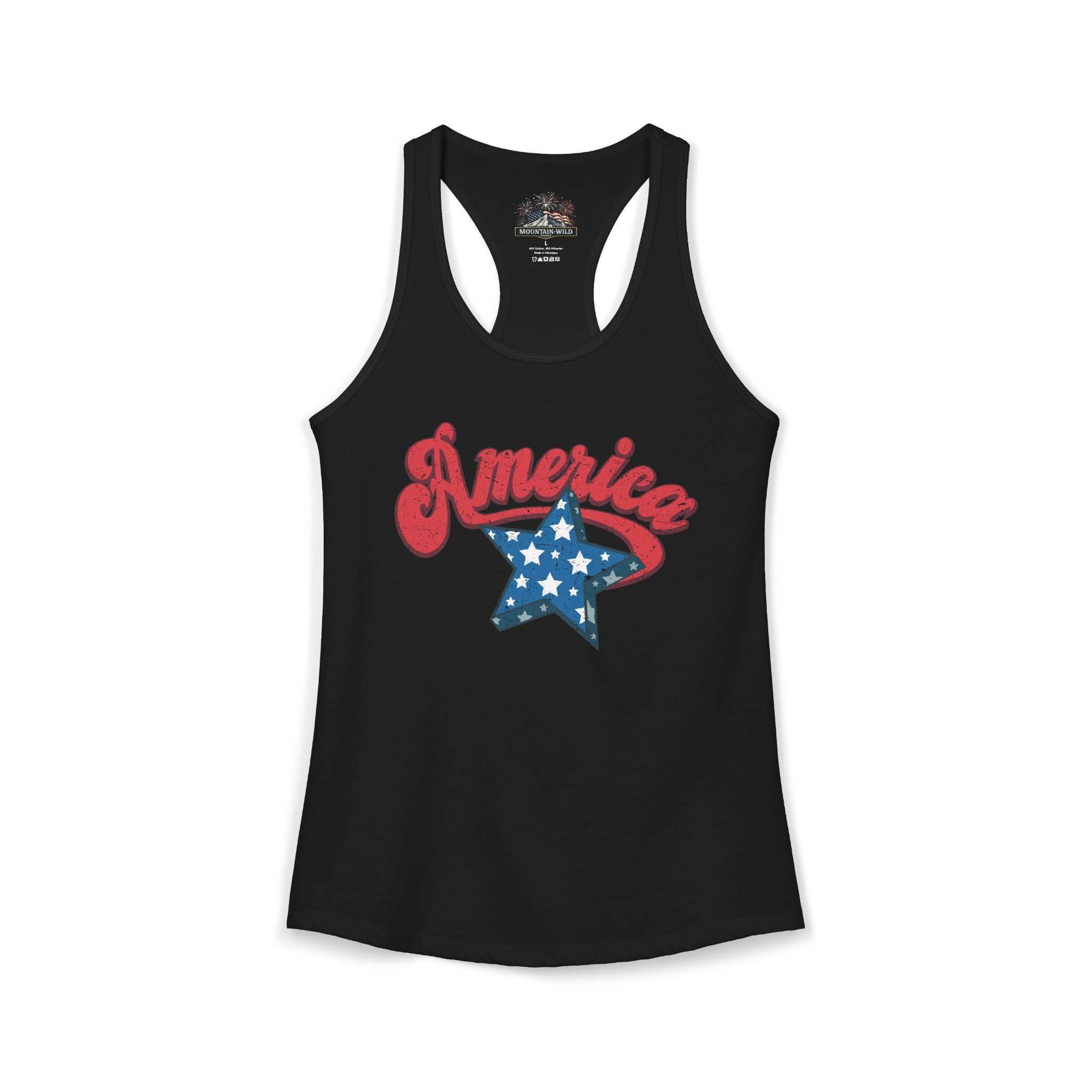 Retro America Women's Racerback Tank | Vintage Americana Tank Top