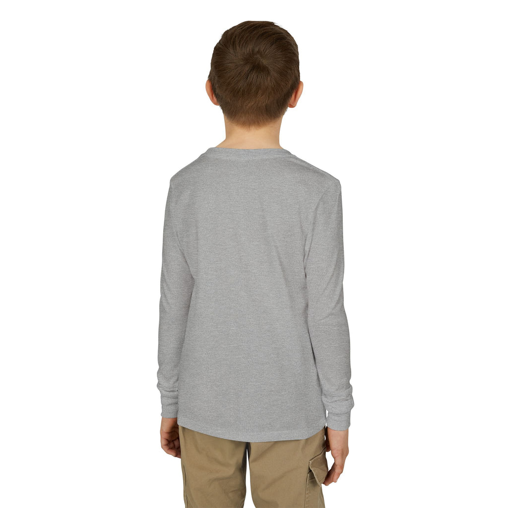 AMERICA Lightning Bolt Youth Long Sleeve Tee | Retro Patriotic Kids Shirt
