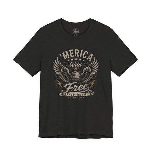 'Merica - Wild & Free Eagle - Unisex T-shirt