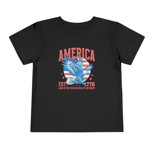 AMERICA Est. 1776 Toddler Tee | Land of the Free Eagle Shirt