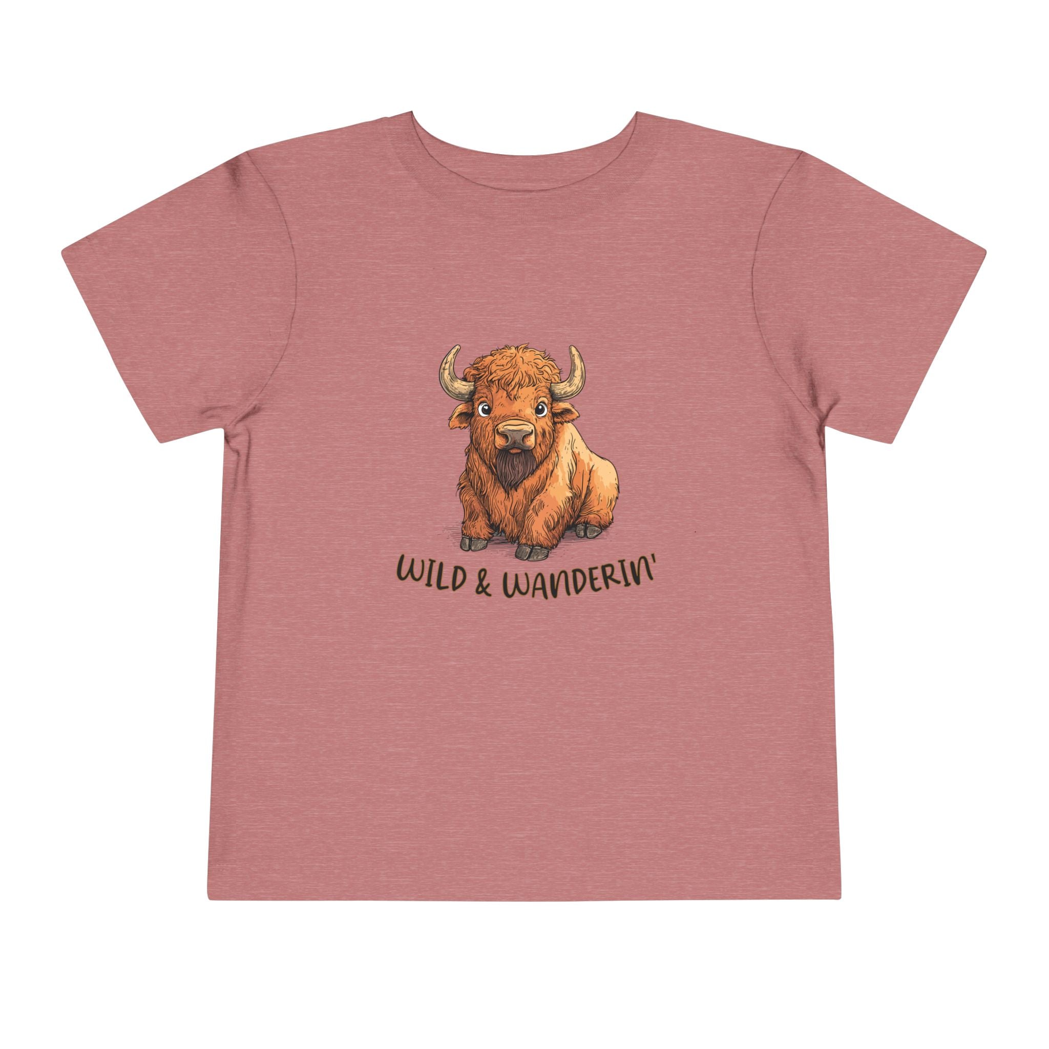 Wild & Wanderin' Toddler Tee - Cute Buffalo Design for Adventurous Kids