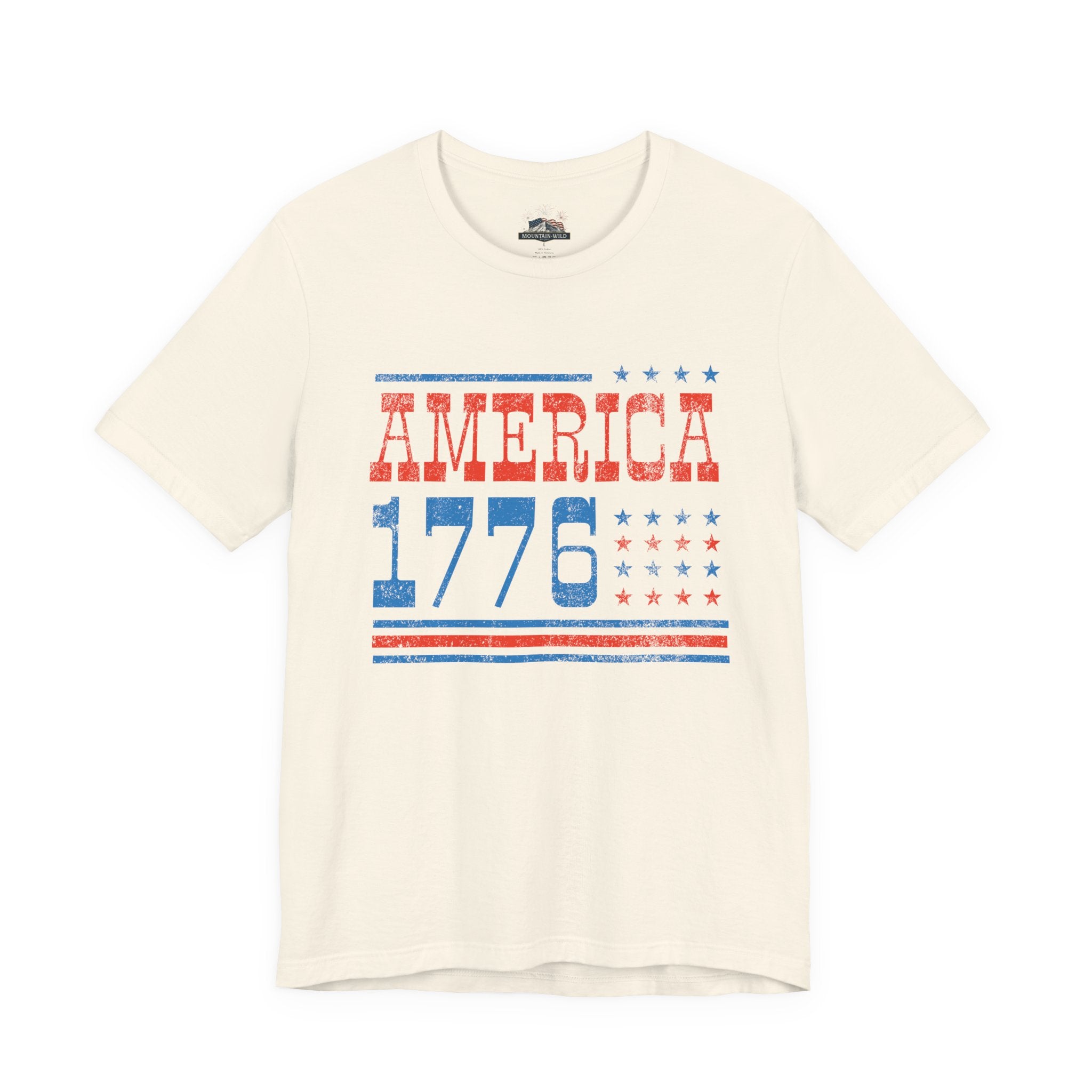 AMERICA 1776 Unisex Cotton Tee | Classic Patriotic Americana Shirt