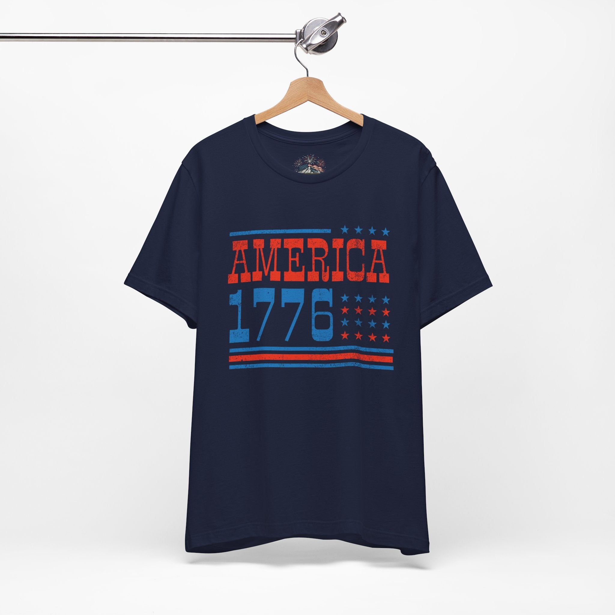 AMERICA 1776 Unisex Cotton Tee | Classic Patriotic Americana Shirt