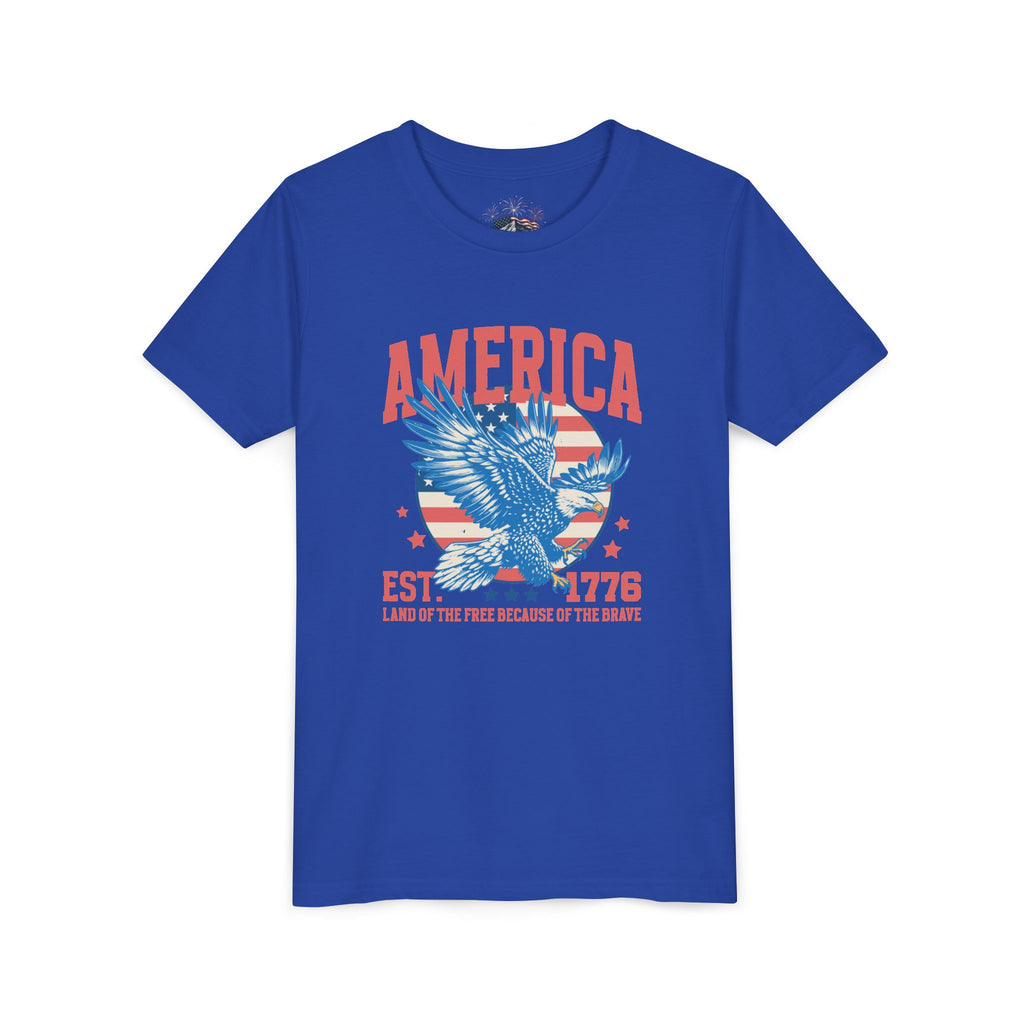 AMERICA EST. 1776 YOUTH GRAPHIC TEE | LAND OF THE FREE EAGLE SHIRT