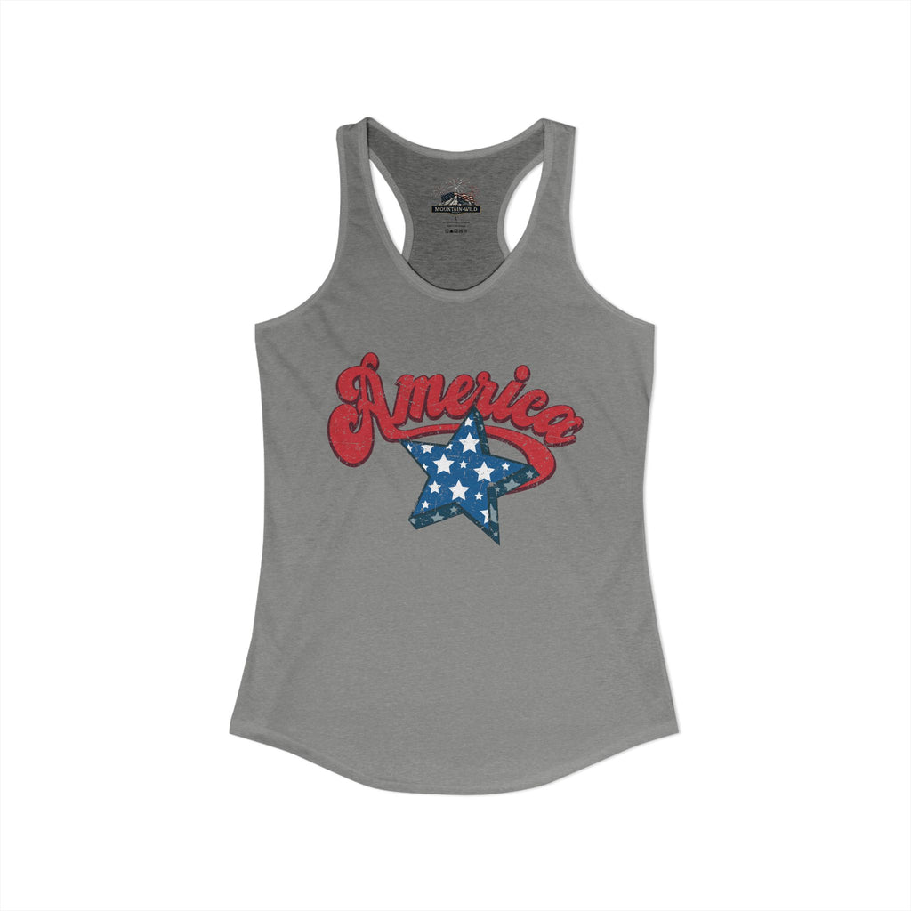 Retro America Women's Racerback Tank | Vintage Americana Tank Top