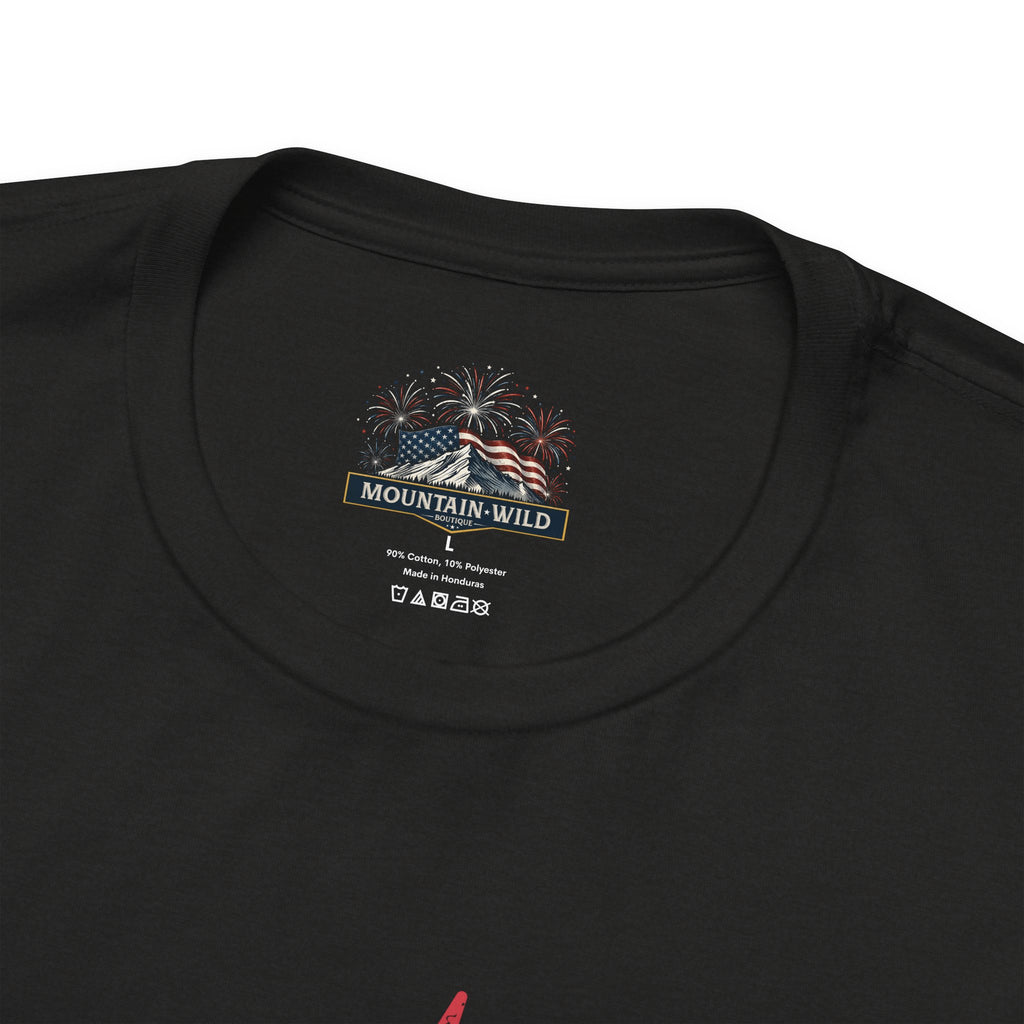 AMERICA Lightning Bolt Unisex Graphic Tee | Retro Racing Americana Shirt