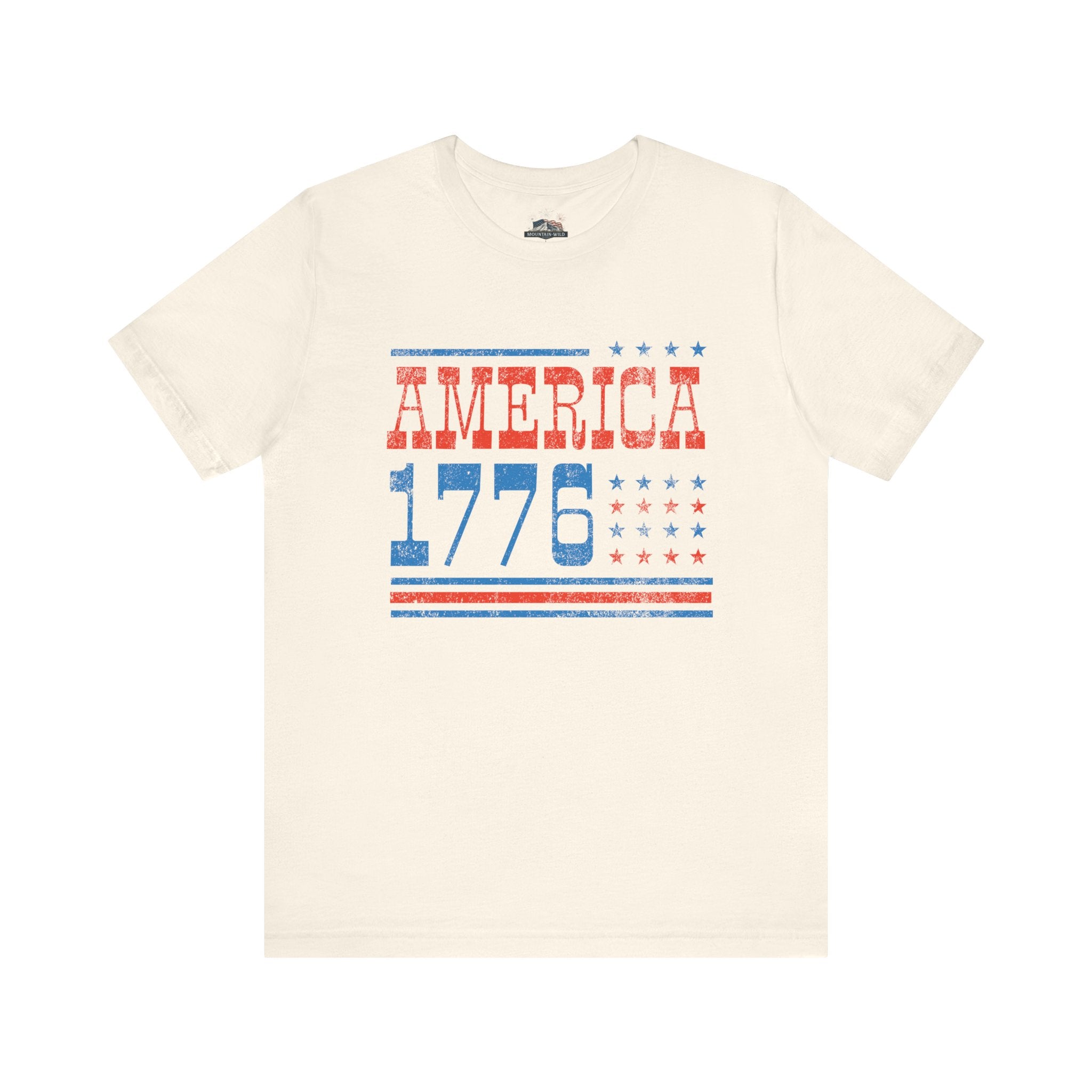 AMERICA 1776 Unisex Cotton Tee | Classic Patriotic Americana Shirt