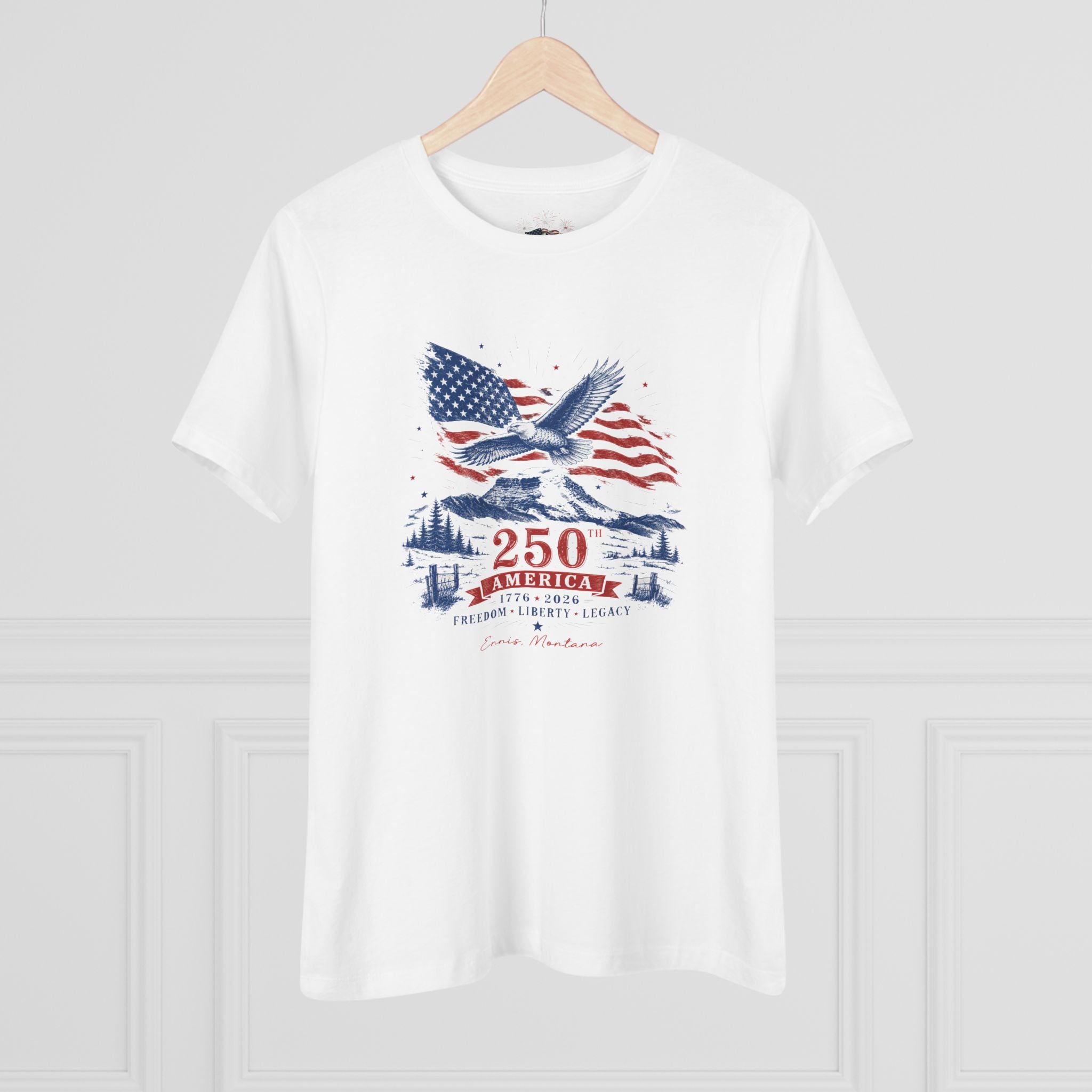 America 250 Eagle & Sphinx Mountain WOMEN'S T-Shirt | Ennis Montana