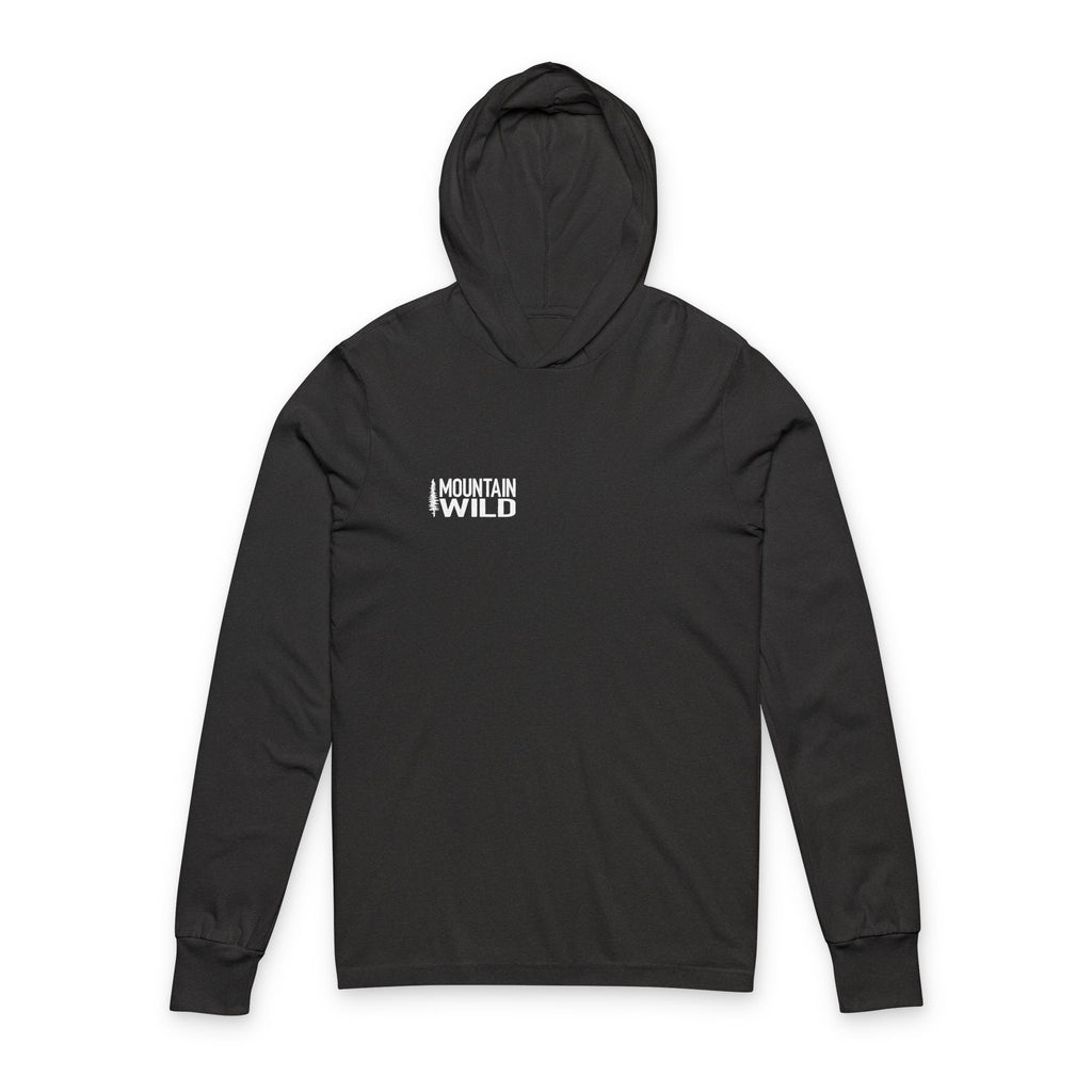 The Backbone of the Wild – Pine Tree Spine - Unisex Hooded Long Sleeve Tee