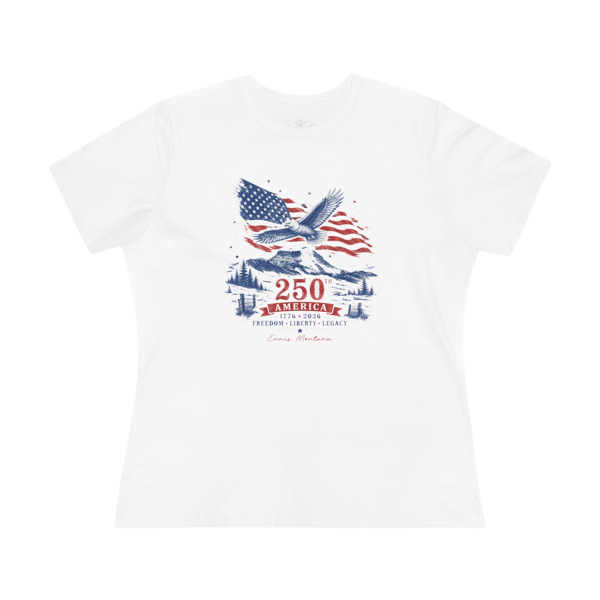 America 250 Eagle & Sphinx Mountain WOMEN'S T-Shirt | Ennis Montana
