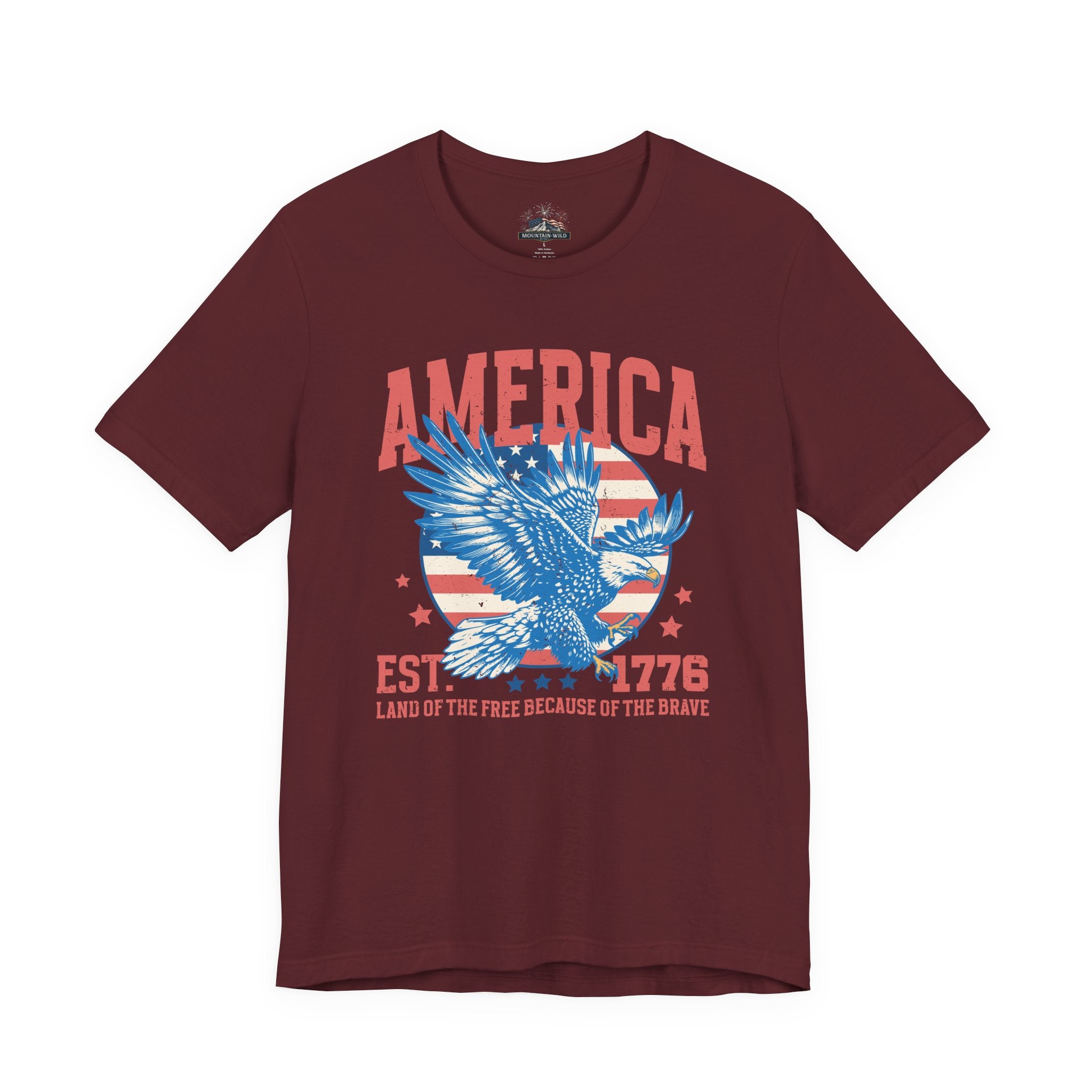 AMERICA Est. 1776 Unisex Graphic Tee | Land of the Free Eagle Shirt