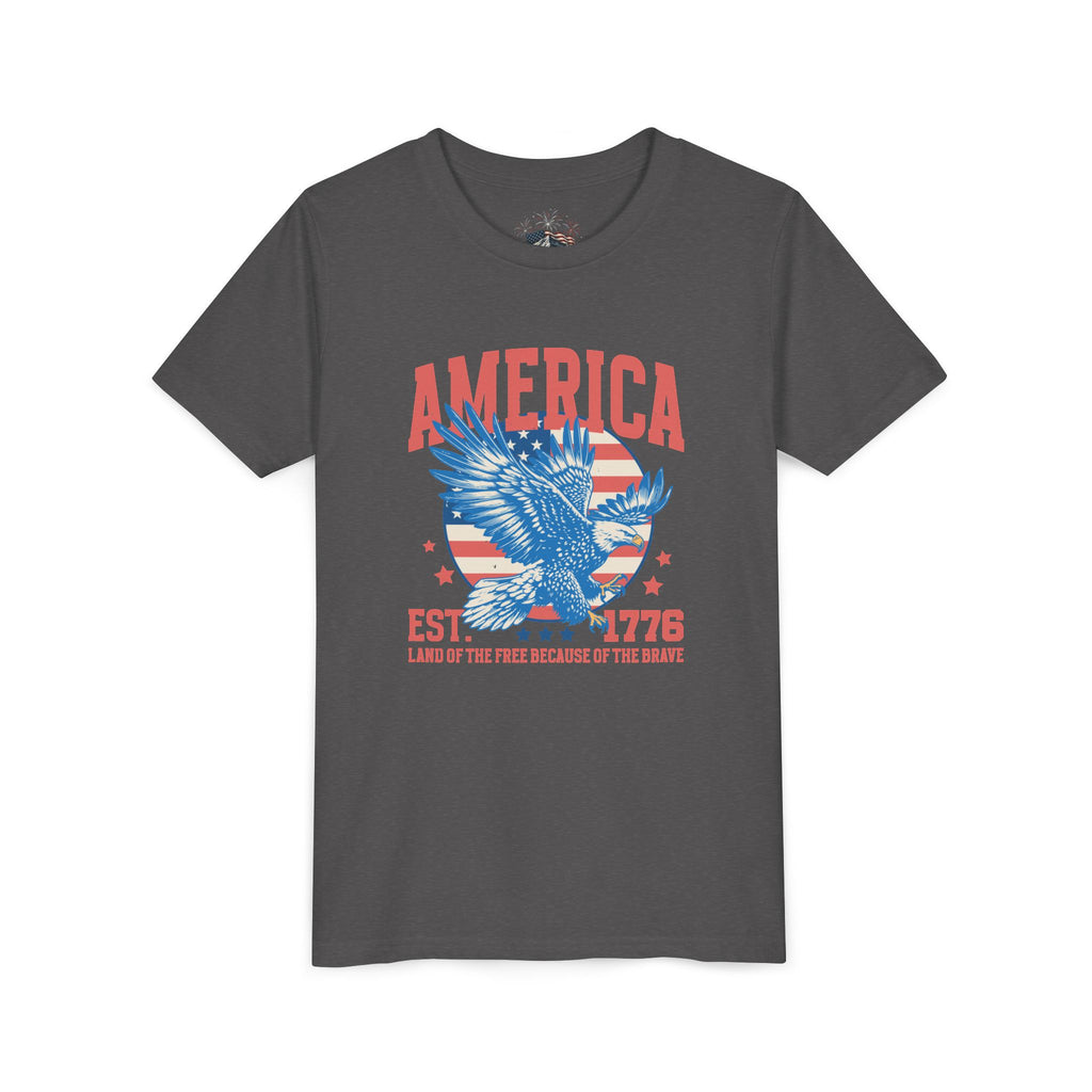 AMERICA EST. 1776 YOUTH GRAPHIC TEE | LAND OF THE FREE EAGLE SHIRT