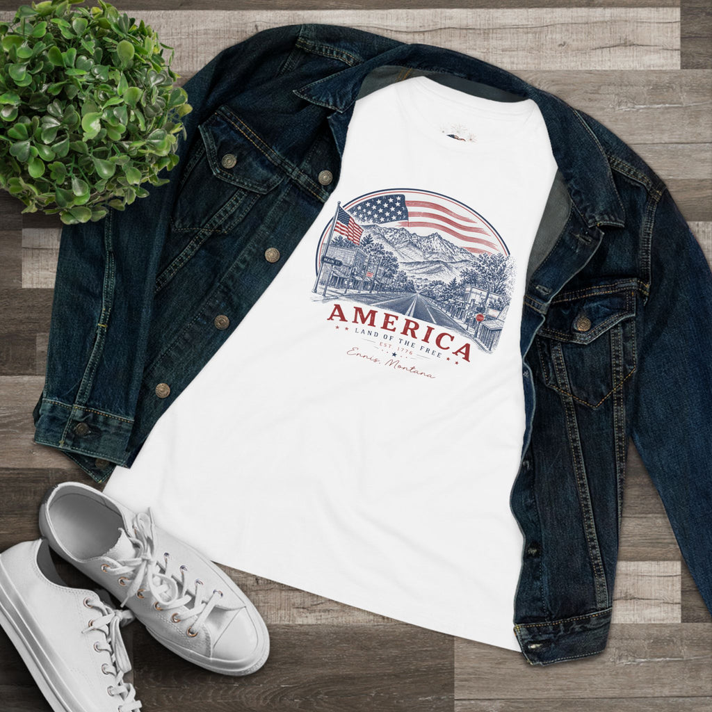 America Land of the Free Ennis Montana WOMEN'S T-Shirt