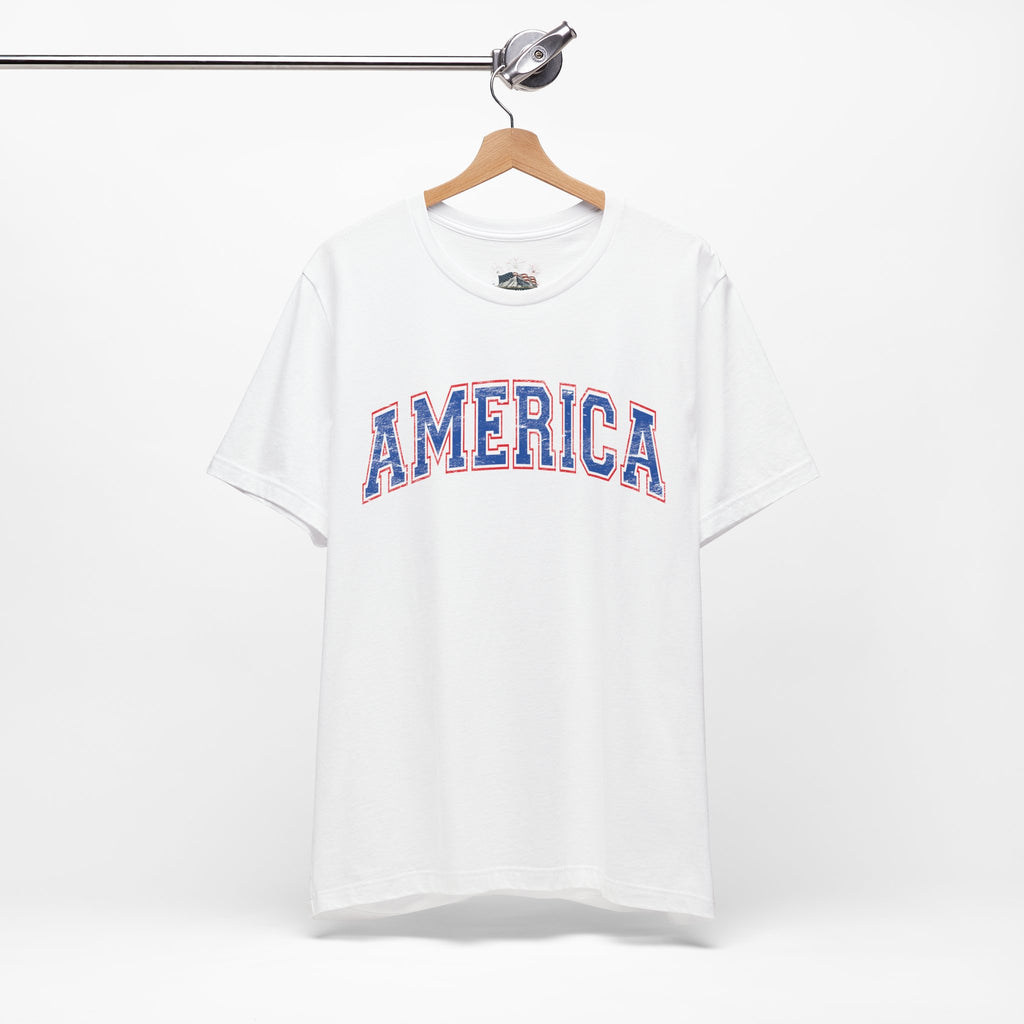 AMERICA Unisex Jersey Short Sleeve Tee - BLUE