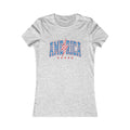 AMERICA Lightning Bolt Women's Graphic Tee | Retro Patriotic Shirt