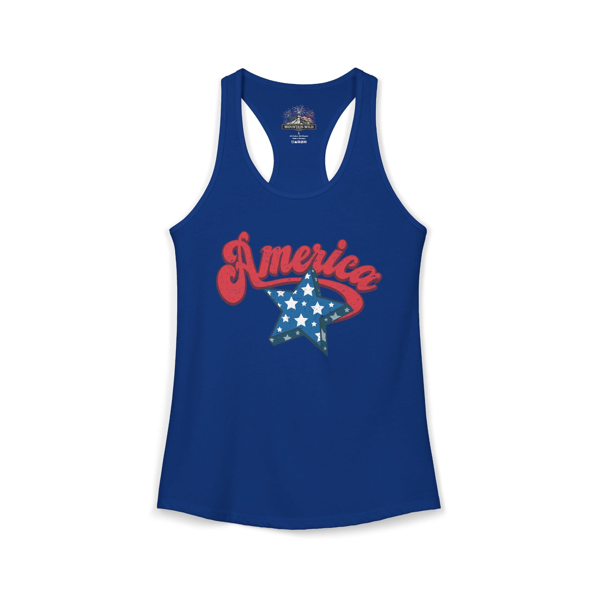 Retro America Women's Racerback Tank | Vintage Americana Tank Top