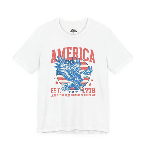 AMERICA Est. 1776 Unisex Graphic Tee | Land of the Free Eagle Shirt