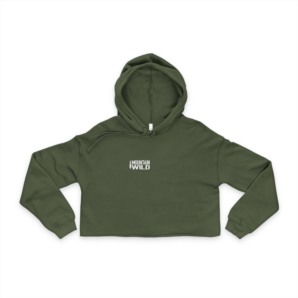 The Backbone of the Wild – Pine Tree Spine - Women's Cropped Hoodie