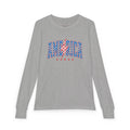 AMERICA Lightning Bolt Youth Long Sleeve Tee | Retro Patriotic Kids Shirt