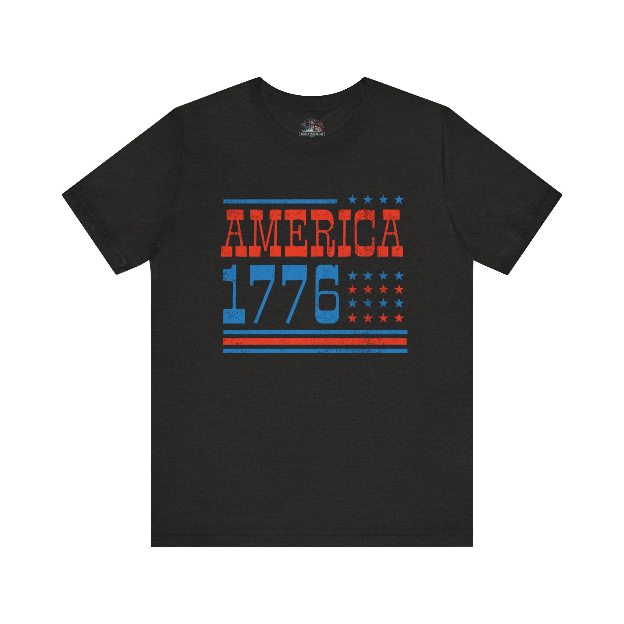AMERICA 1776 Unisex Cotton Tee | Classic Patriotic Americana Shirt