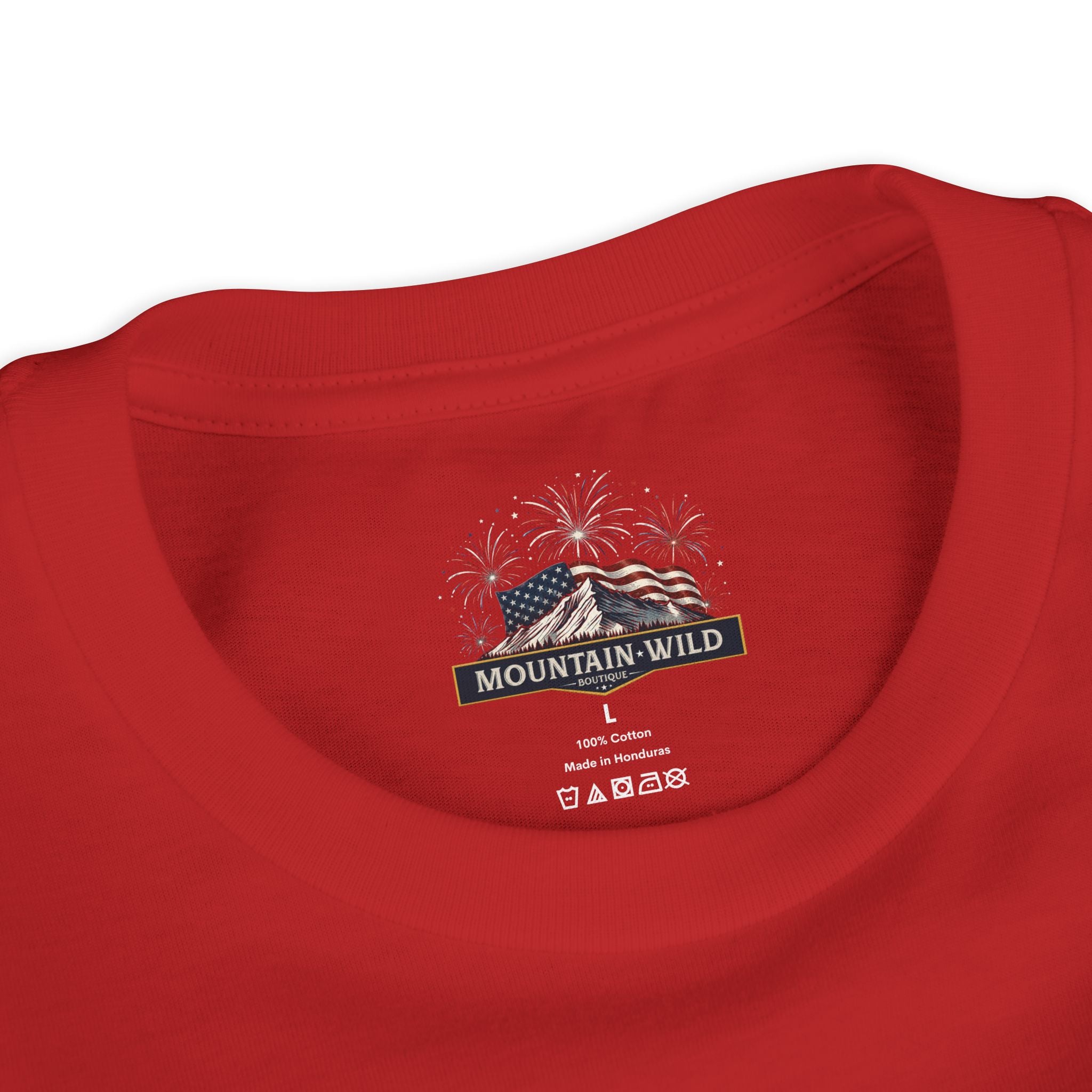 FERAL & FREE Youth Short Sleeve Tee | Patriotic Raccoon USA Shirt