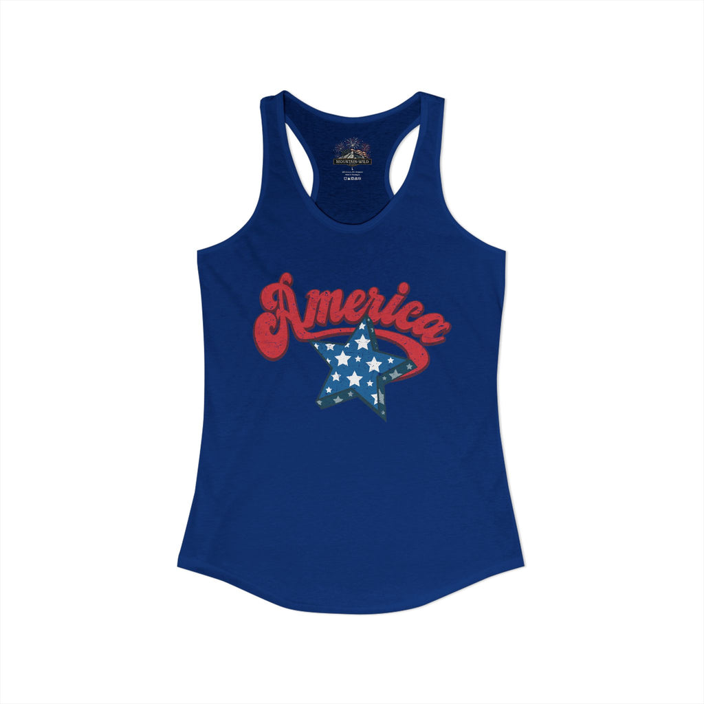 Retro America Women's Racerback Tank | Vintage Americana Tank Top