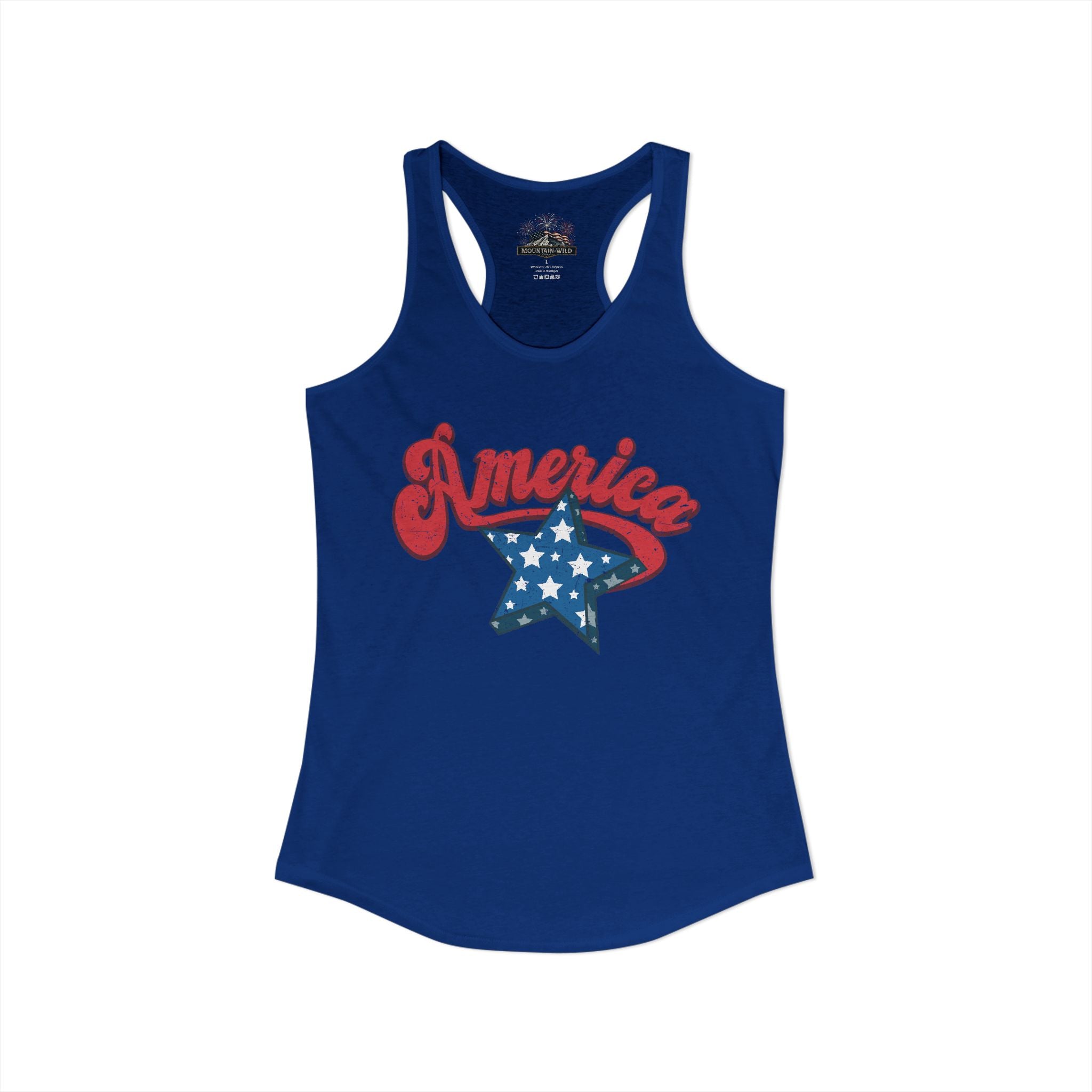 Retro America Women's Racerback Tank | Vintage Americana Tank Top