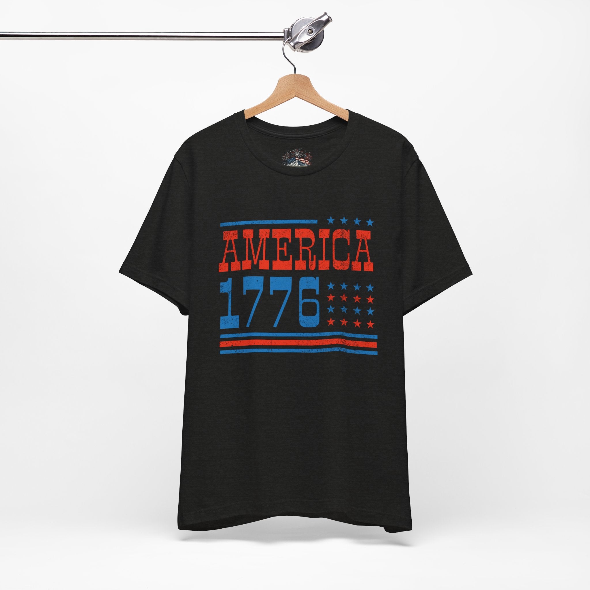 AMERICA 1776 Unisex Cotton Tee | Classic Patriotic Americana Shirt