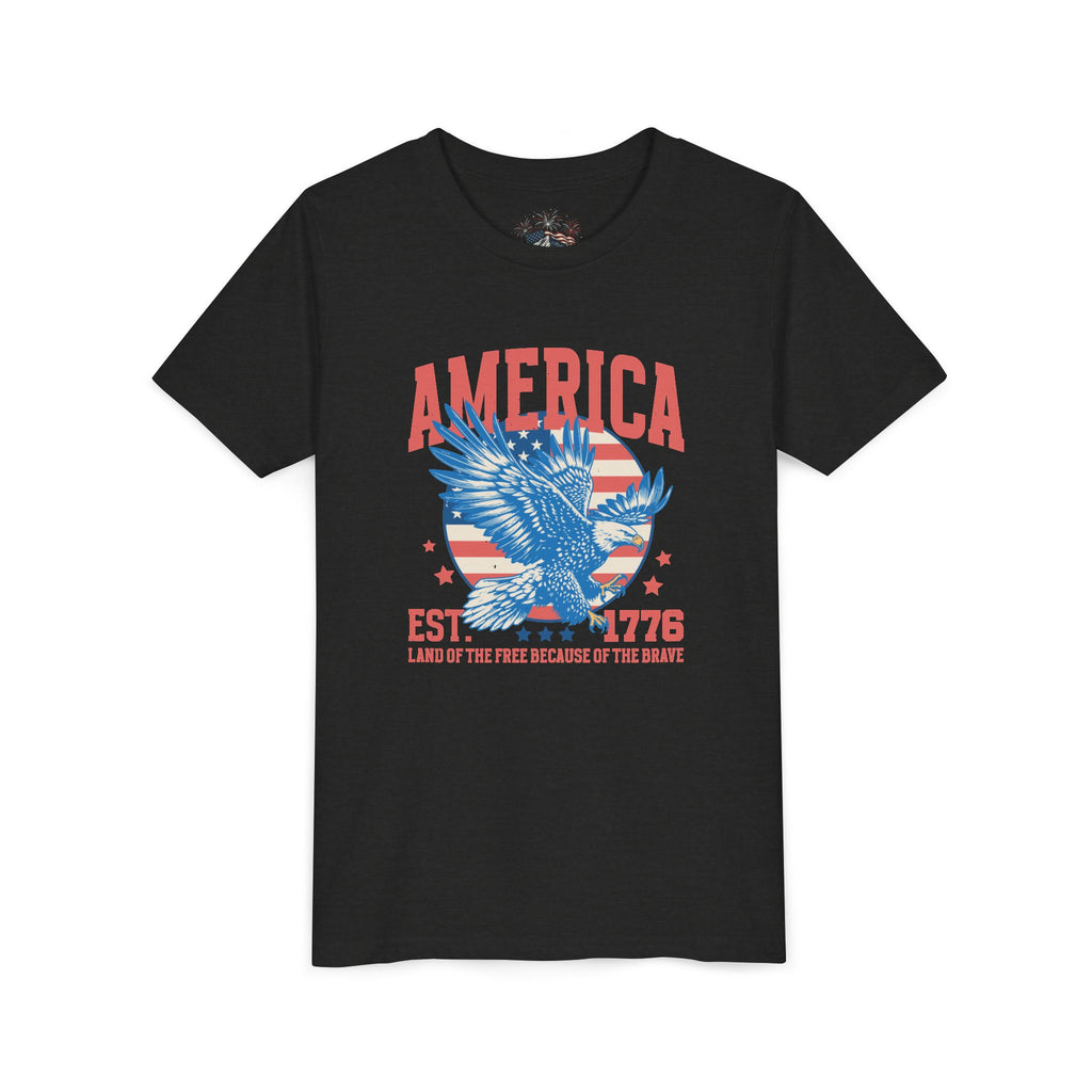 AMERICA EST. 1776 YOUTH GRAPHIC TEE | LAND OF THE FREE EAGLE SHIRT