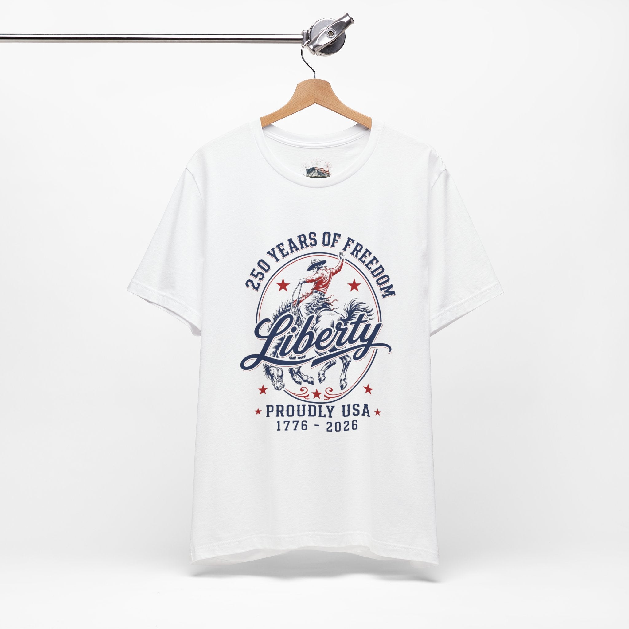 LIBERTY Unisex Graphic Tee | 250 Years of Freedom Western Rodeo Shirt