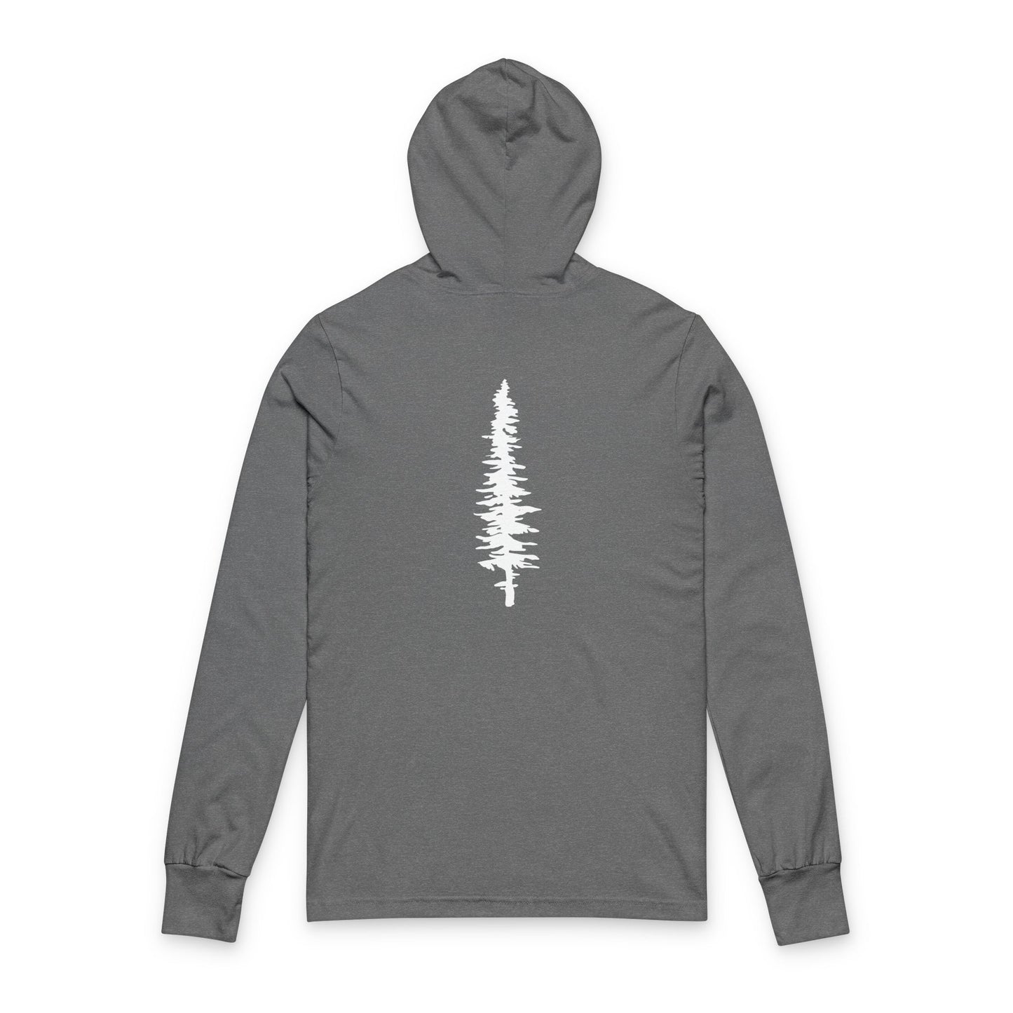 The Backbone of the Wild – Pine Tree Spine - Unisex Hooded Long Sleeve Tee