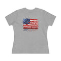 250 Years of Freedom Women's Cotton Tee | Wildflower American Flag Shirt