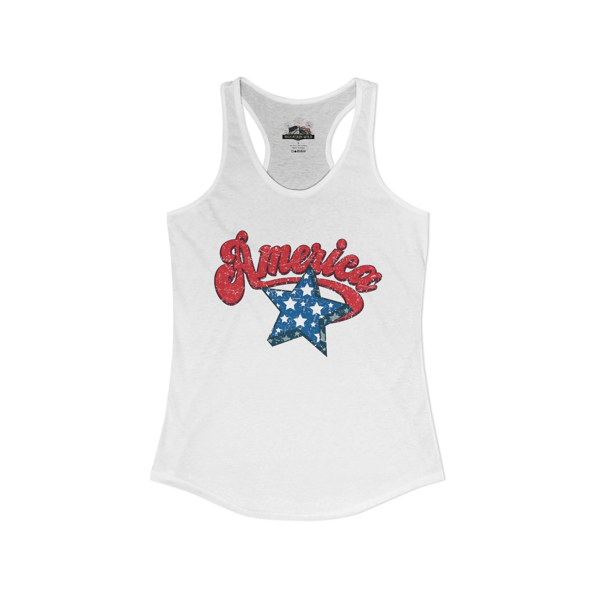 Retro America Women's Racerback Tank | Vintage Americana Tank Top