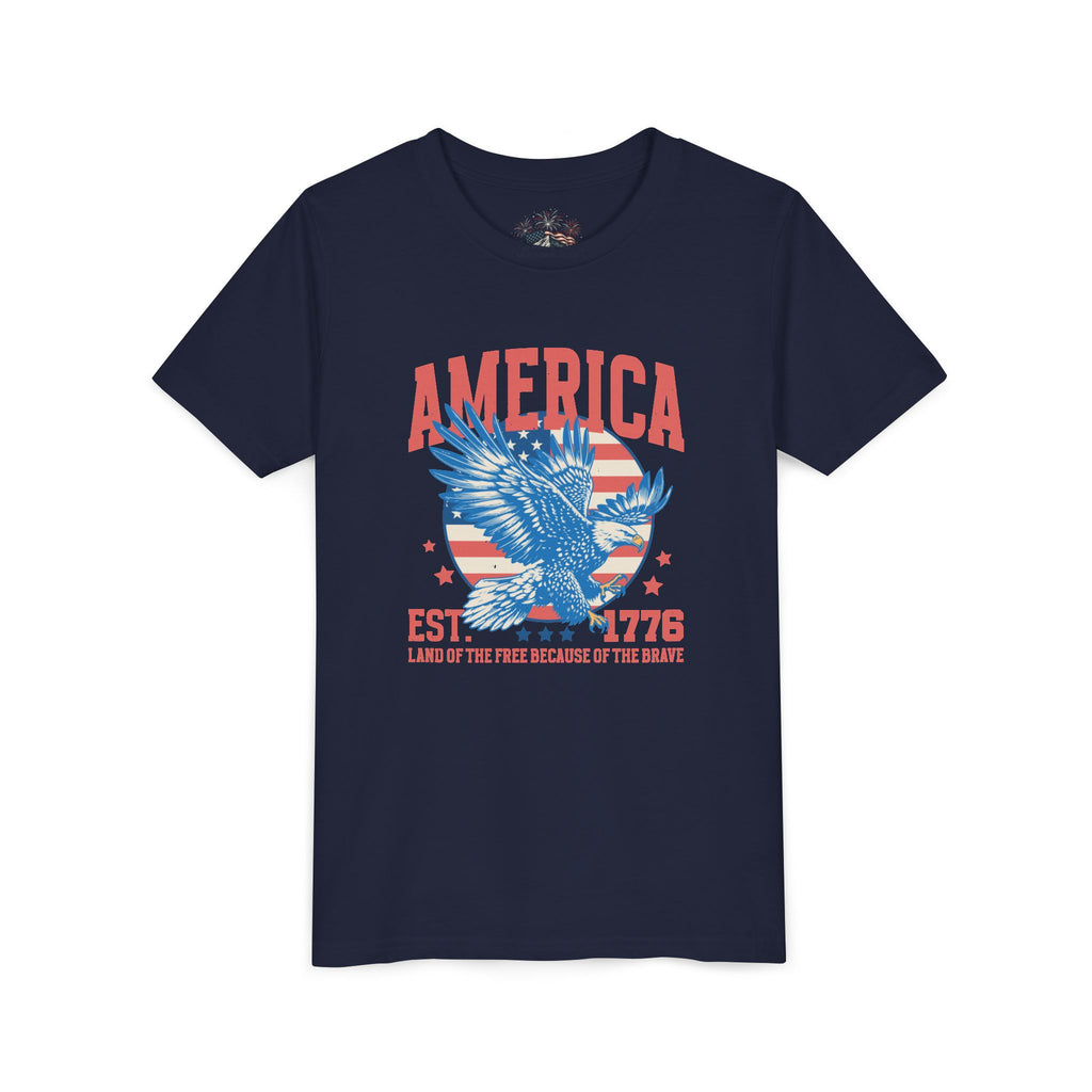 AMERICA EST. 1776 YOUTH GRAPHIC TEE | LAND OF THE FREE EAGLE SHIRT