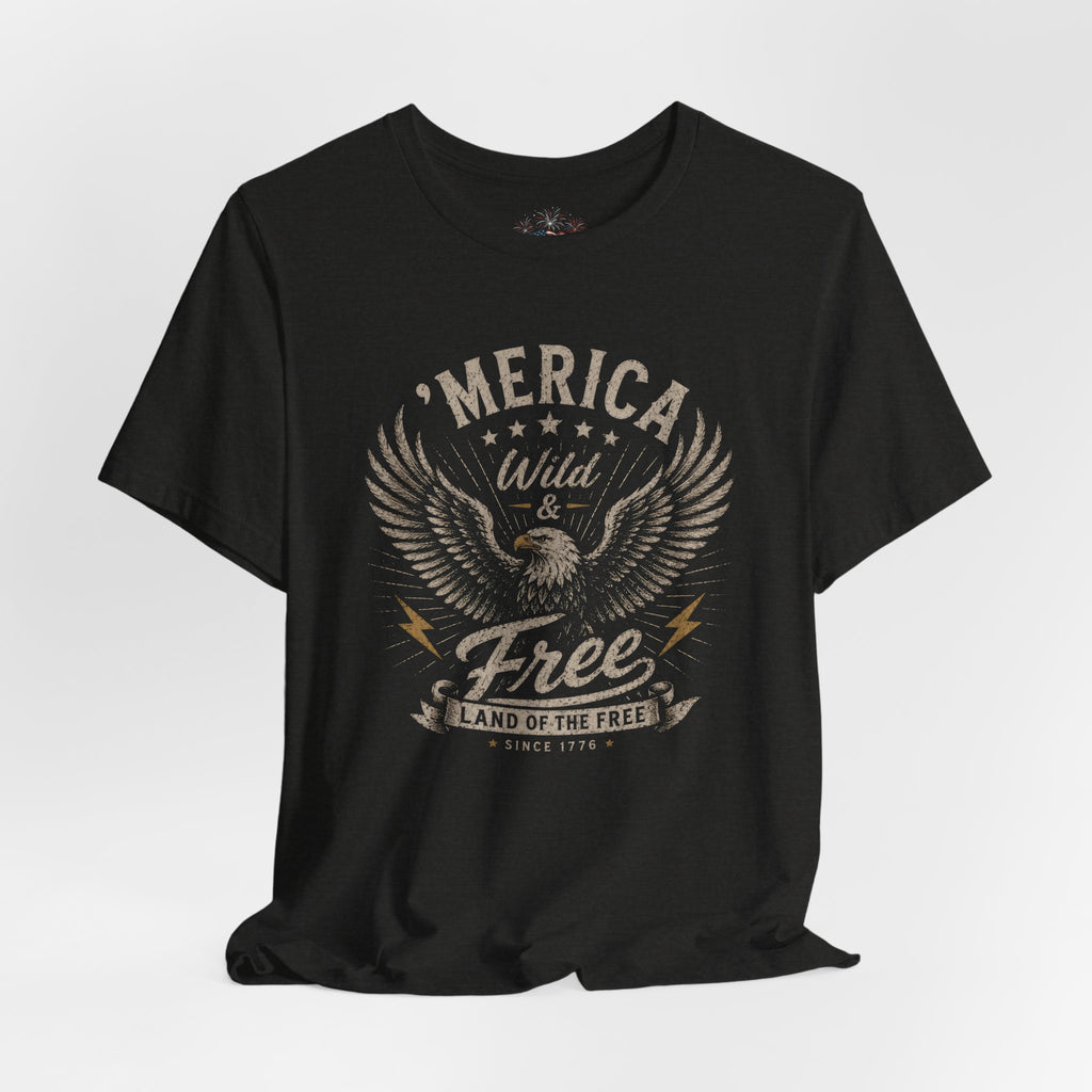 'Merica - Wild & Free Eagle - Unisex T-shirt