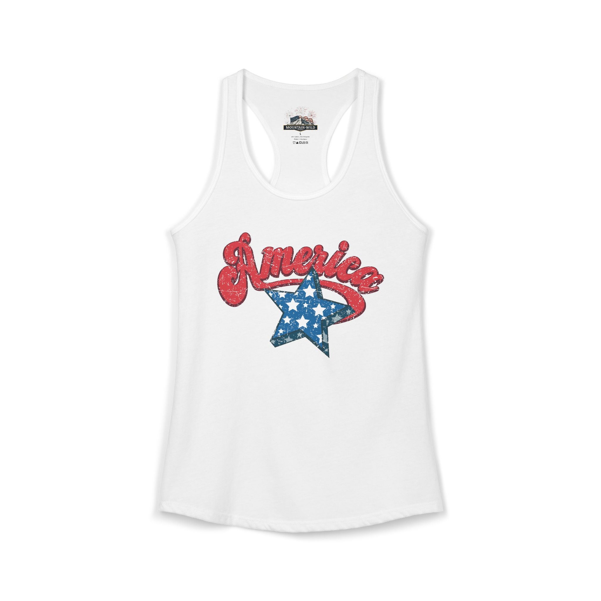 Retro America Women's Racerback Tank | Vintage Americana Tank Top