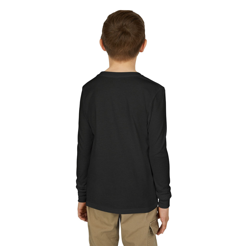AMERICA Lightning Bolt Youth Long Sleeve Tee | Retro Patriotic Kids Shirt